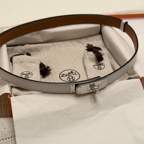 Hermes White Kelly Belt New - Picture 11 of 13